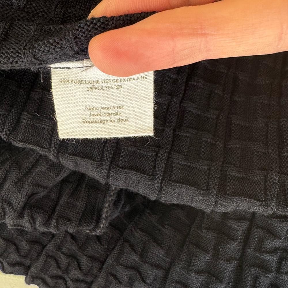 Molli Black Midi Knit Dress in Midnight Small - Picture 5 of 6